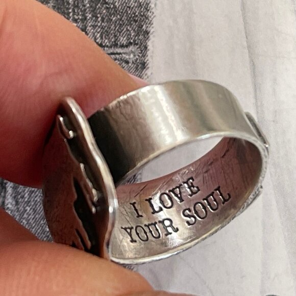 NOISY PLUME Artisan Crafted Oxidized Sterling Silver Buffalo Ring: NWT! Size 6 - Picture 2 of 7